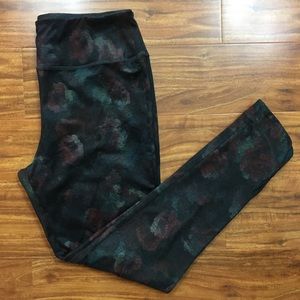 Soft Surroundings Floral Watercolor High Waist Soft Stretch Ankle Legging Size M